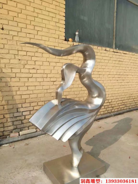 不锈钢跳舞人物雕塑 抽象舞蹈主题雕塑1