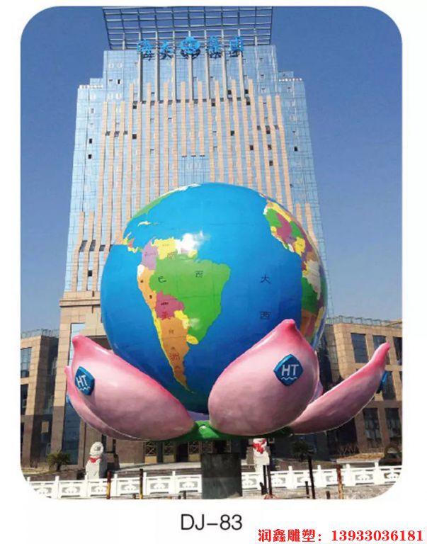 不锈钢地球仪雕塑 球形地球仪雕塑