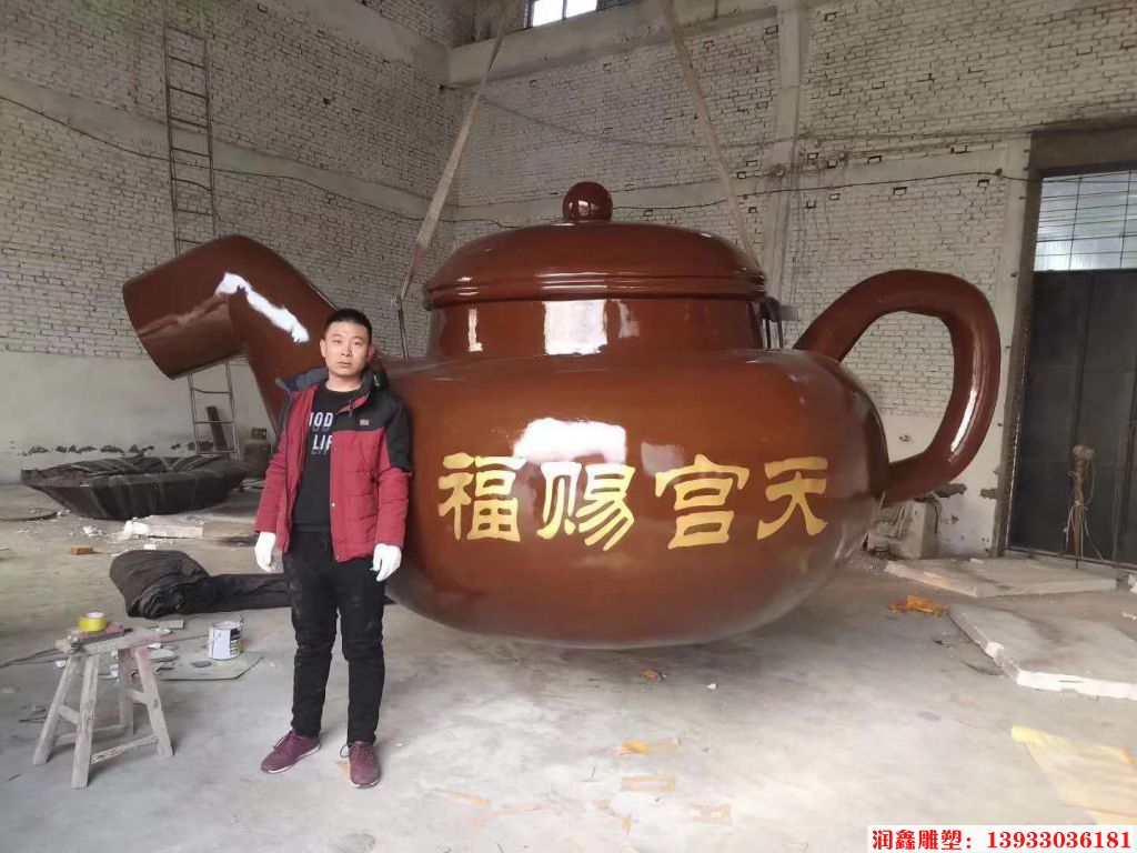 梅州锻铜工艺天壶案例 流水景观铜壶