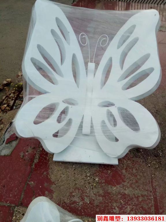 不锈钢蝴蝶雕塑 白色蝴蝶雕塑