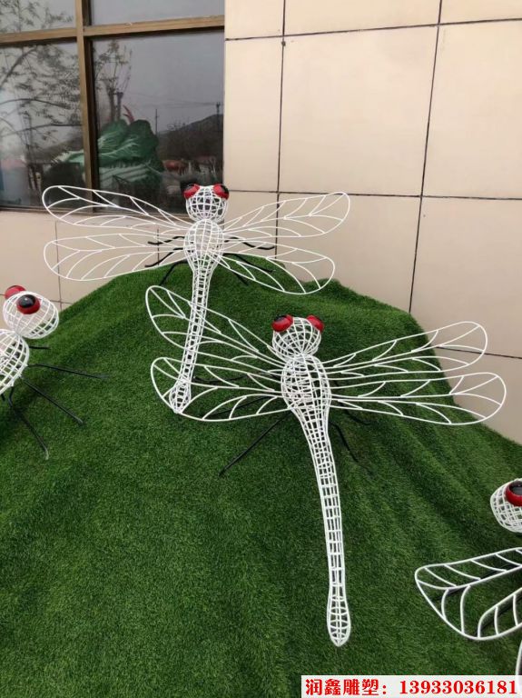 不锈钢蜻蜓雕塑 昆虫蜻蜓雕塑 镂空系列3