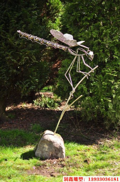 不锈钢蜻蜓雕塑 创意蜻蜓雕塑2