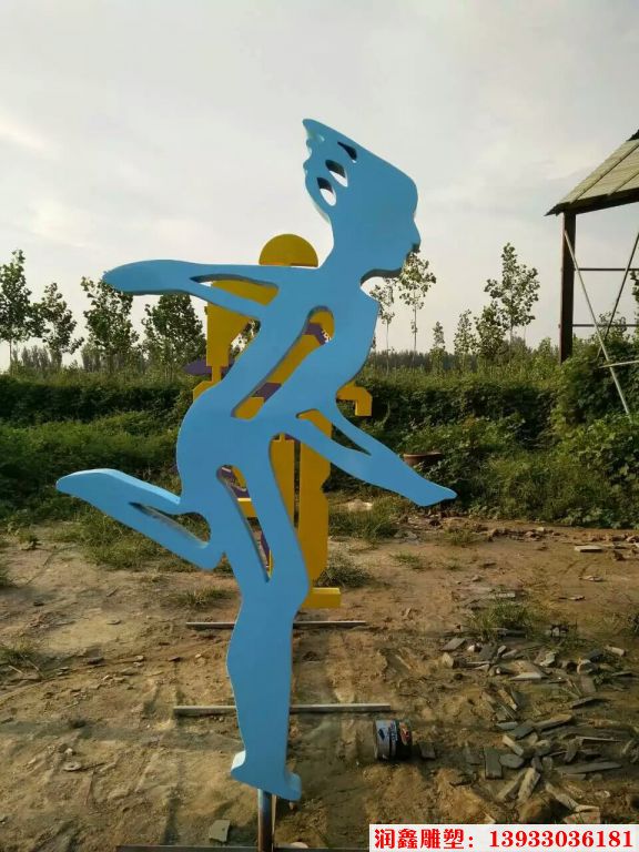 人物抽象不锈钢雕塑 运动人物不锈钢雕塑 (4)