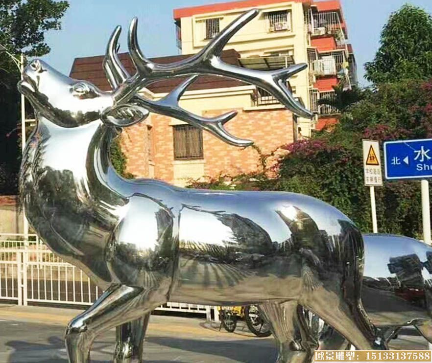 不锈钢小鹿 动物不锈钢雕塑