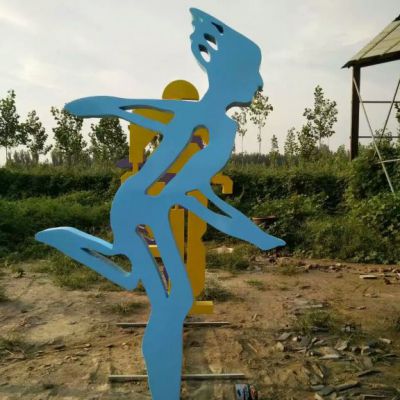 人物抽象不锈钢雕塑 运动人物不锈钢雕塑 (4)