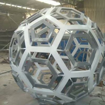不锈钢镂空球雕塑 公园球形雕塑