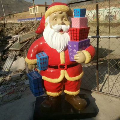 玻璃钢材质圣诞老人雕塑 