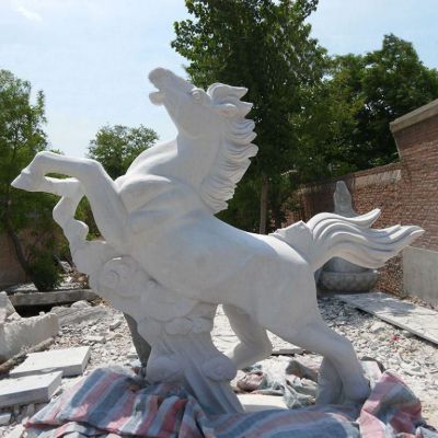 大理石石雕马动物雕塑 厂家定制动物石雕