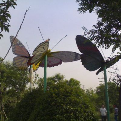 不锈钢蝴蝶雕塑，大型蝴蝶雕塑