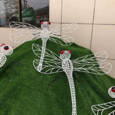 不锈钢蜻蜓雕塑 昆虫蜻蜓雕塑 镂空系列雕塑厂家