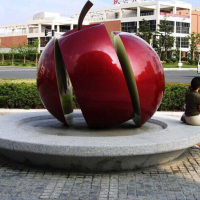水果不锈钢雕塑 苹果不锈钢雕塑